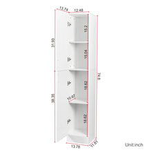 Load image into Gallery viewer, Slim Tall Storage Cabinet, Pantry Cabinet with Doors Shelves Small Space for Kitchen Living Room Bathroom
