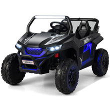 Load image into Gallery viewer, Voiture lectrique Enfant 12 V Tlcommande pour 3-8 Ans 2 Vitesses Ressort de Suspension Charge 59KG 118x74x71CM Noir/Rose/Rouge -