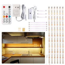 Load image into Gallery viewer, WOBANE Under Cabinet LED Lighting Kit, 6 Pcs LED Strip Lights with Remote Control Dimmer and Adapter, Dimmable for Kitchen