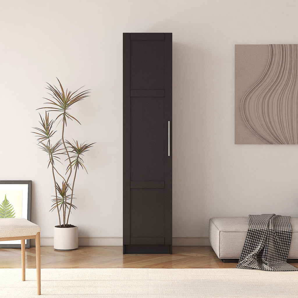 Slim Tall Storage Cabinet, Pantry Cabinet with Doors Shelves Small Space for Kitchen Living Room Bathroom