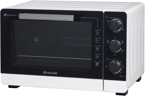 BRANDT - FC405MW - Mini four posable et compact 2100 W – Capacité 40L - Multifonction avec 5 modes de cuisson - Cuisson homogène - Double vitrage – Blanc