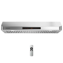 Load image into Gallery viewer, 36/30 Inch Under Cabinet Range Hood with Gesture/Touch/Remote Control, 900 CFM Kitchen Vent w/ 4 Speed, Adjustable LED Lights