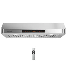 Load image into Gallery viewer, 36/30 Inch Under Cabinet Range Hood with Gesture/Touch/Remote Control, 900 CFM Kitchen Vent w/ 4 Speed, Adjustable LED Lights