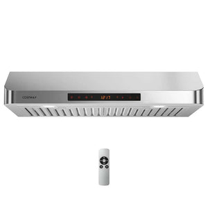 36/30 Inch Under Cabinet Range Hood with Gesture/Touch/Remote Control, 900 CFM Kitchen Vent w/ 4 Speed, Adjustable LED Lights