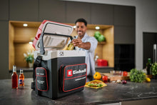 Load image into Gallery viewer, Einhell Glacière portable sans fil TE-COL 18/27 Li-Solo Power X-Change (18 V, 27 l, refroidit et maintient au chaud, mode hybride 12 V pour la voiture et 230 V sur secteur, avec poches, sans batterie)