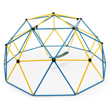 Load image into Gallery viewer, D么me d'Escalade de 305cm avec Balanoire Cage d'Escalade en Mtal Charge Max 363 kg Intrieur Extrieur pour Enfants de 3-10 Ans Jaune/Rouge -