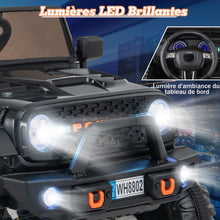 Load image into Gallery viewer, Voiture lectrique 24v pour Enfants 2 Places Tlcommande Musique Histoire Klaxon Usb Fonction de Dmarrage Lent Suspensions  Ressort Blanc/Noir/Rose/Violet -