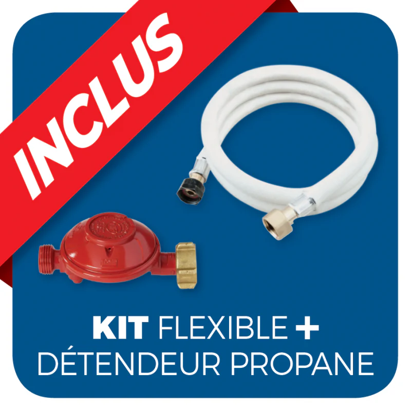 Chauffage extrieur gaz - Pyramide - Noir - 13 kW - Housse de protection Favex -