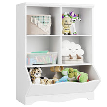 Load image into Gallery viewer, Homfa Kid'S Cubby Toy Storage Cabinet, Wood Toy Organizer of 5 Bins, Children'S White Bookcase, Toy Chest for Bedroom Living Room