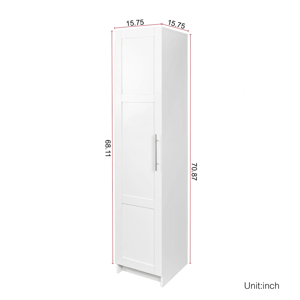 Slim Tall Storage Cabinet, Pantry Cabinet with Doors Shelves Small Space for Kitchen Living Room Bathroom